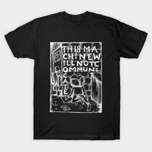 Street Spirit -This Machine Will Not Comminucate - Illustrated Lyrics - Inverted T-Shirt